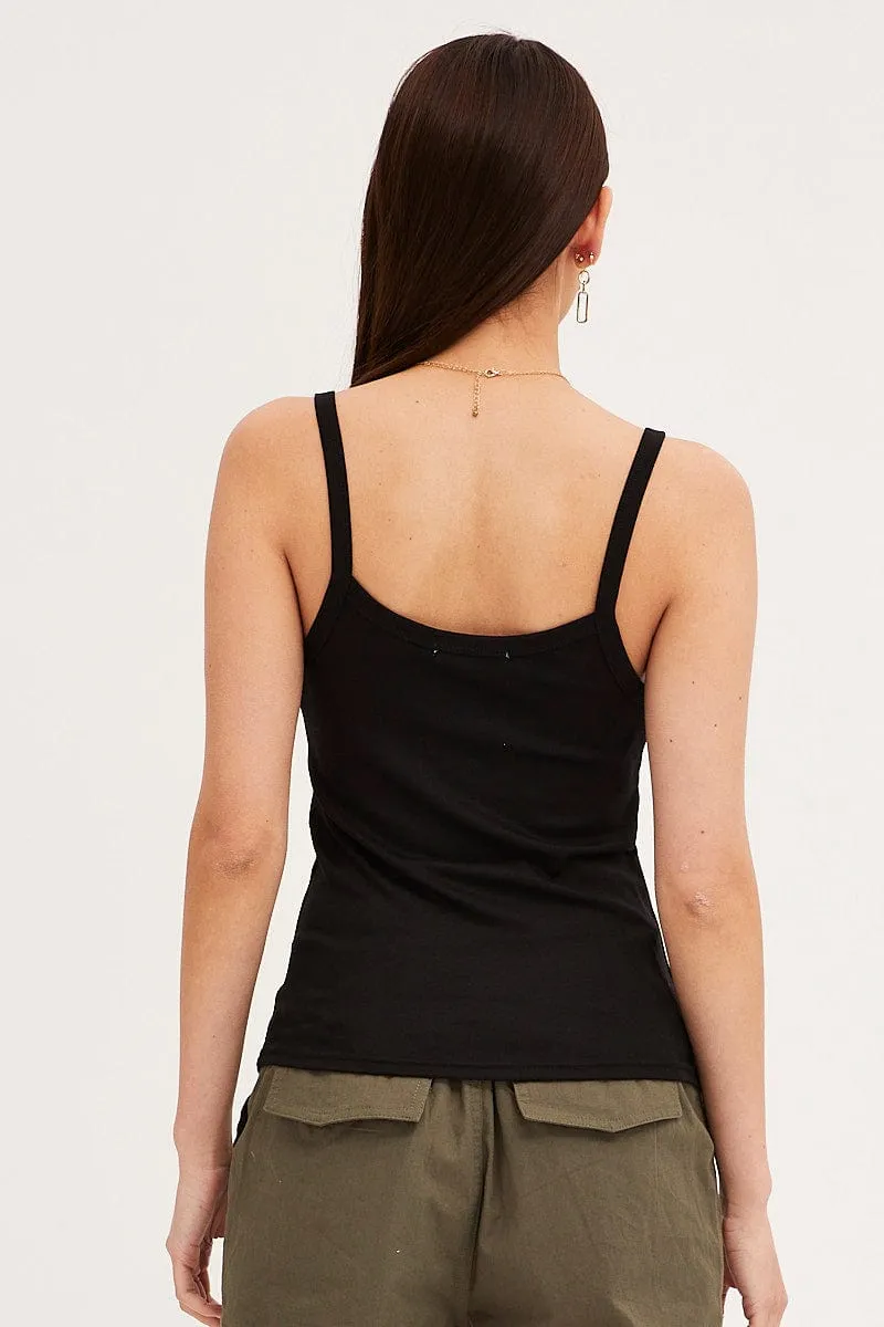 Black Sleeveless Top Scoop Neck FourWay Stretch Cozy Jacket
