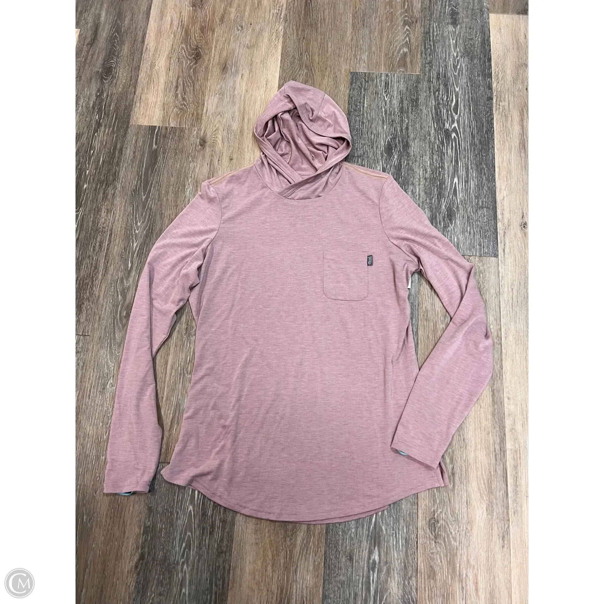 Flash Look FadeResistantDye Athletic Sweatshirt Hoodie By Marsh Wear In Pink, Size: S