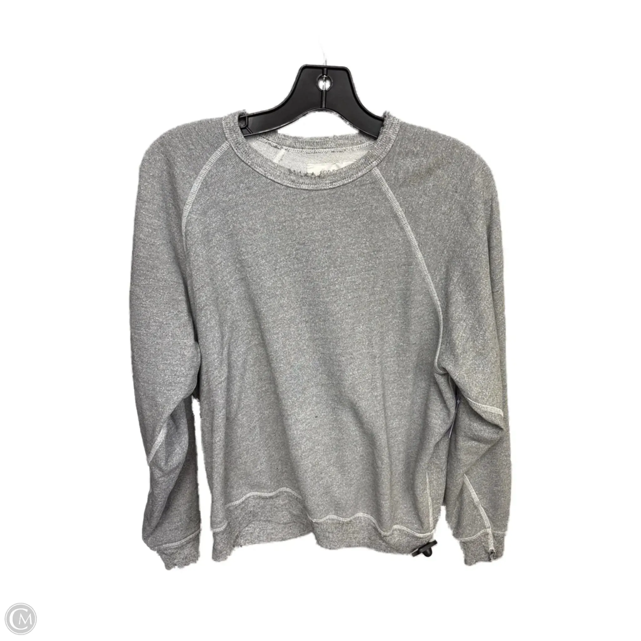 Sweatshirt Crewneck By The Great. In Grey, Size: S AntimicrobialCoating
