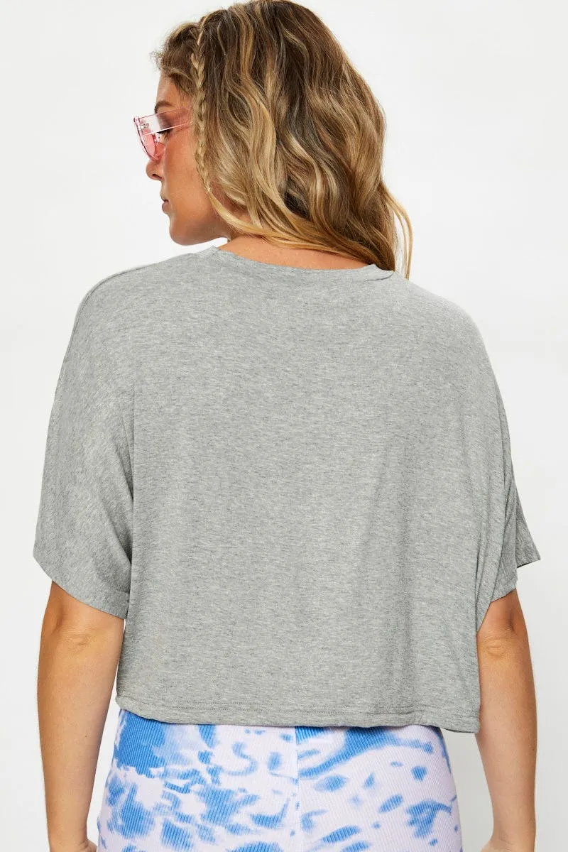 Grey Drawstring Hem Tee OdorControlClothing
