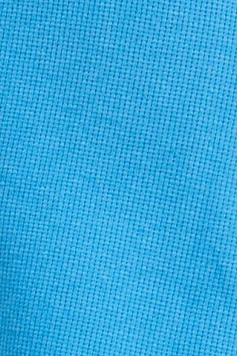 Blue Sutton Waffle Crew Neck Baby Tee Sustainable Wear Aerated Seam Placement