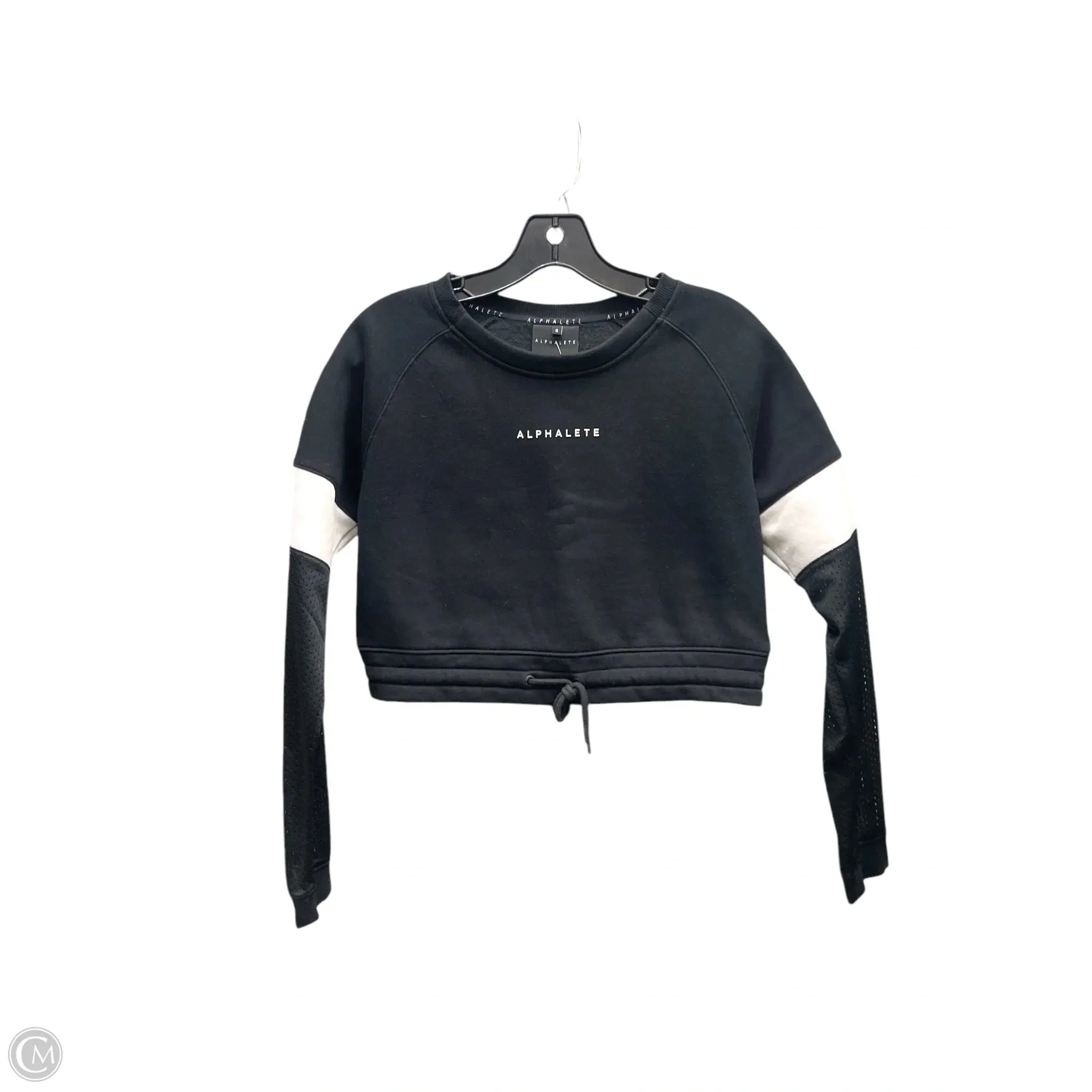Athletic Sweatshirt Crewneck By  Alphalete In Black & White, Size: S Wonder Core