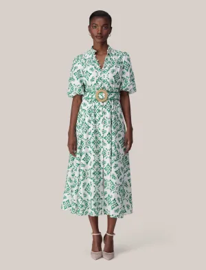 Dinner Date Rhiannon Embroidered Midi Dress