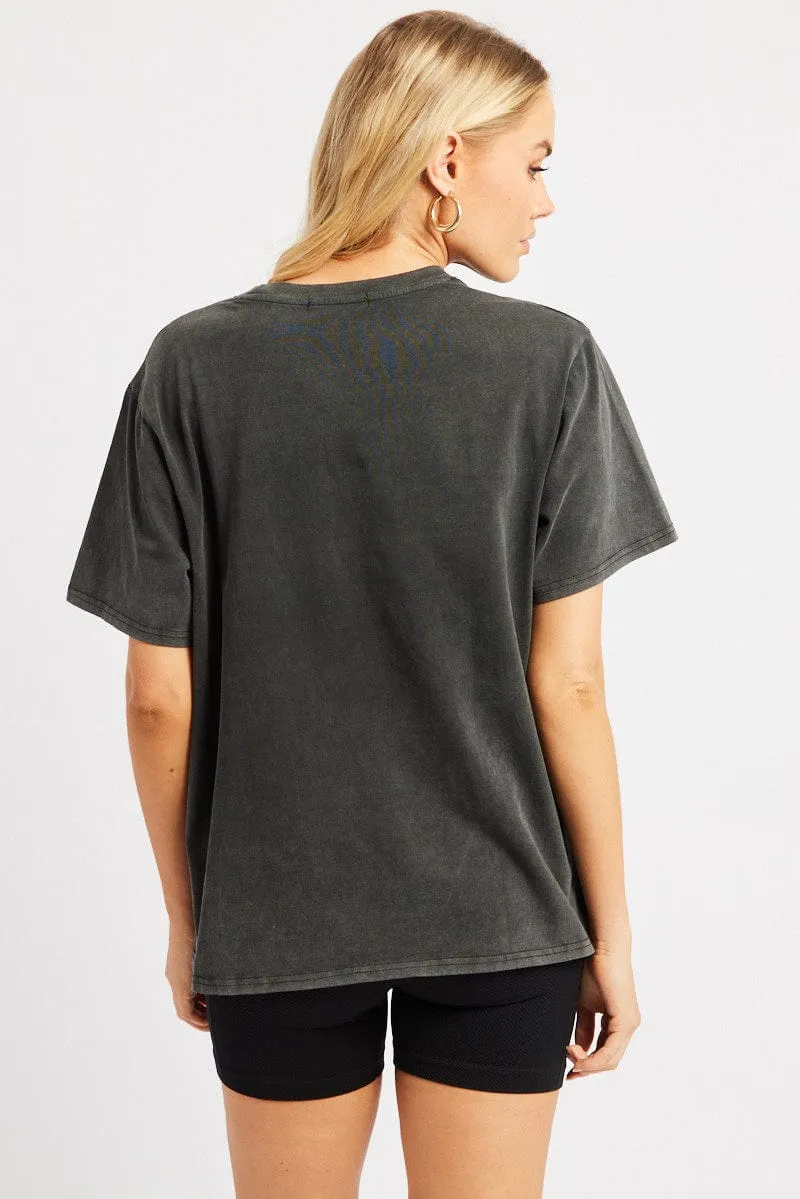 Black Graphic Tee Short Sleeve Perfect Style Smart Comfort