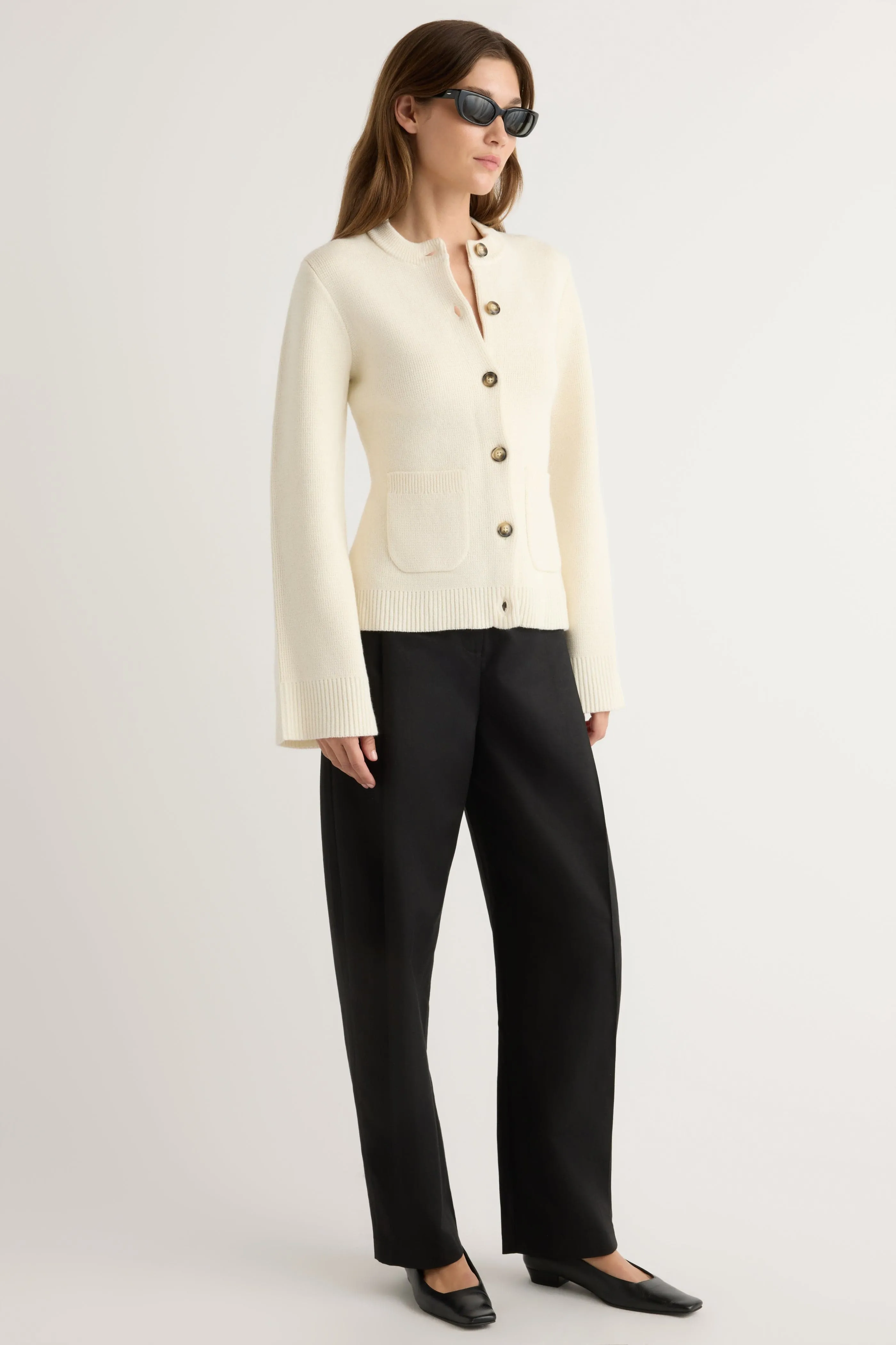 Trendy Layer Winter Styling Eames Organic Cotton-Wool Cardigan