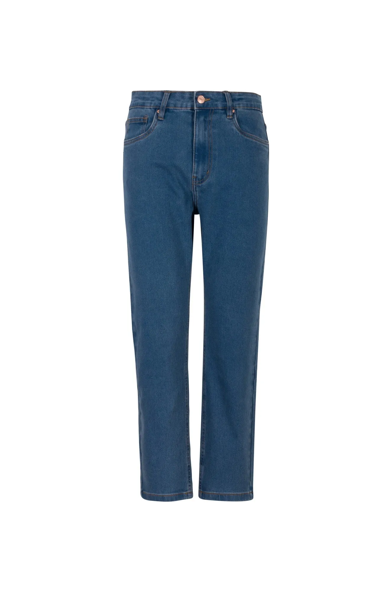 All Season Fit Daily Wear Nature Lover Mom fit Wonder Denim Short Jeans | MID INDIGO | 6623B1