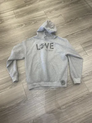 Classic Hoodie NonRestrictive Design Sweatshirt Hoodie By Gildan In Grey, Size: M