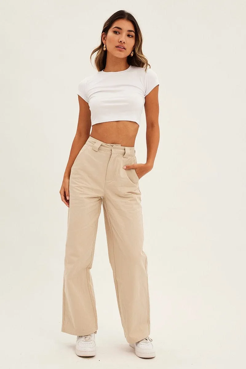 White T Shirt Short Sleeve Crew Neck Day Off HypoallergenicMaterial