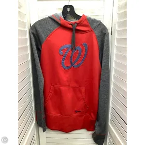 Sweatshirt Hoodie By Nike Apparel In Red Grey, Size: M Ethical Mode NoIrritationSeams