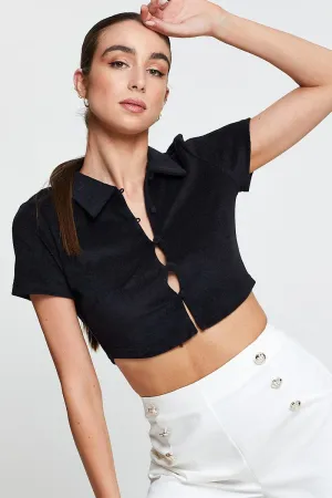 Diamond Soul Modern Look Black T Shirt Short Sleeve