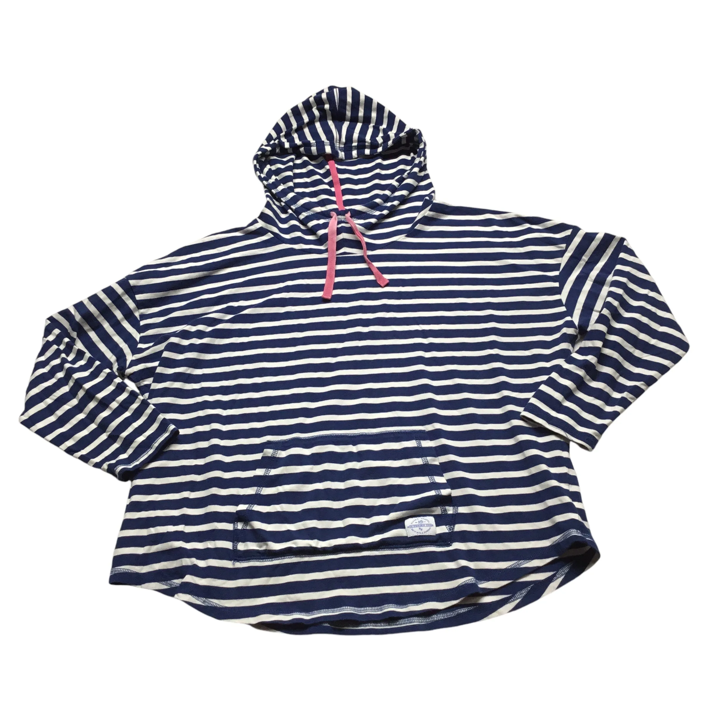 Sweatshirt Hoodie By Southern Tide In Blue & White, Size: Xl Transitional Clothing