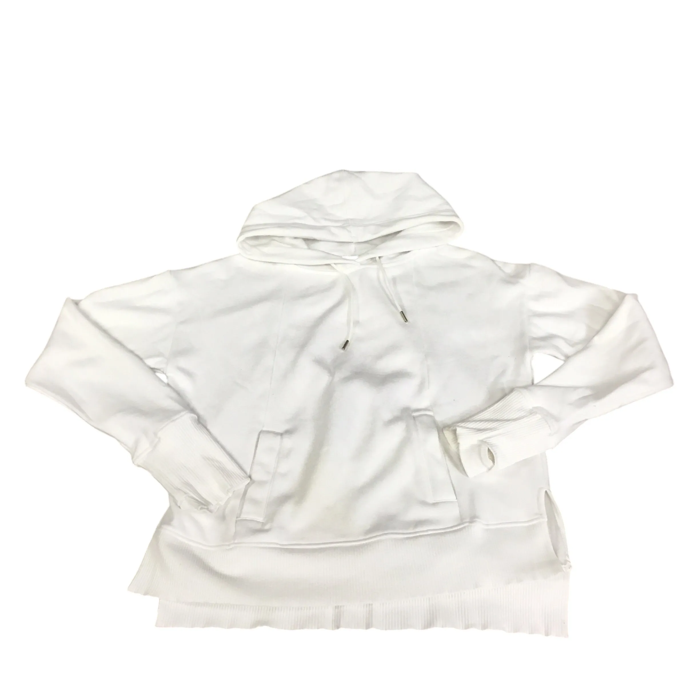 Sporty Design Sweatshirt Hoodie By Avia In White, Size: S