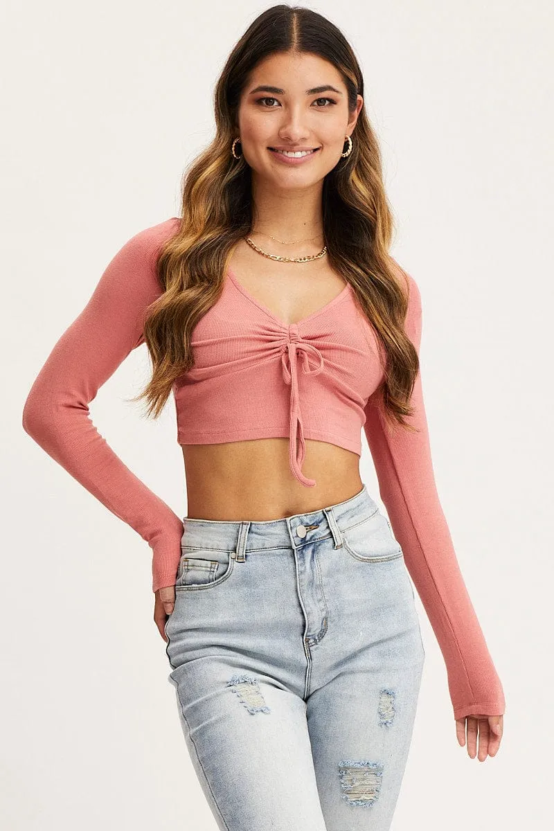 Pink Tank Long Sleeve Drawstring HeavyDuty Zipper Polish Glow