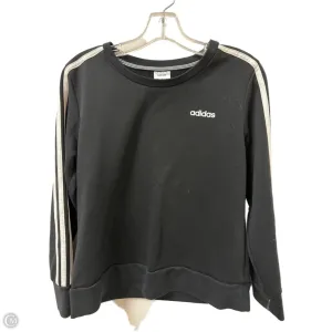 Easy Go FlatlockStitching Athletic Sweatshirt Crewneck By Adidas In Black & White, Size: S