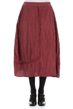casual finish Outfit Ideas Crinkled Merlot Silk Linen Skirt