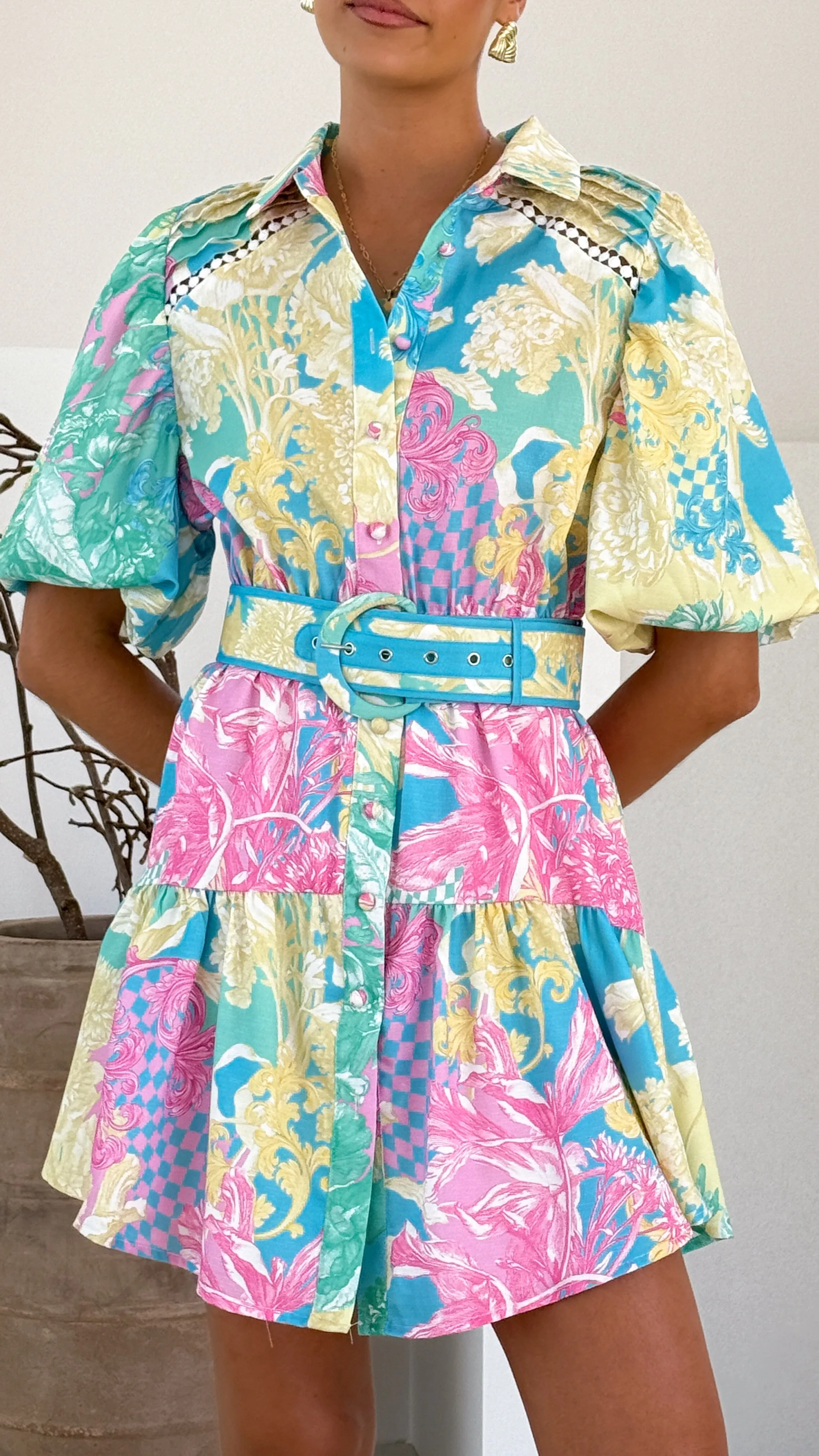 Party Rush Scene Soft Milan Mini Dress - Sun Kissed Summer