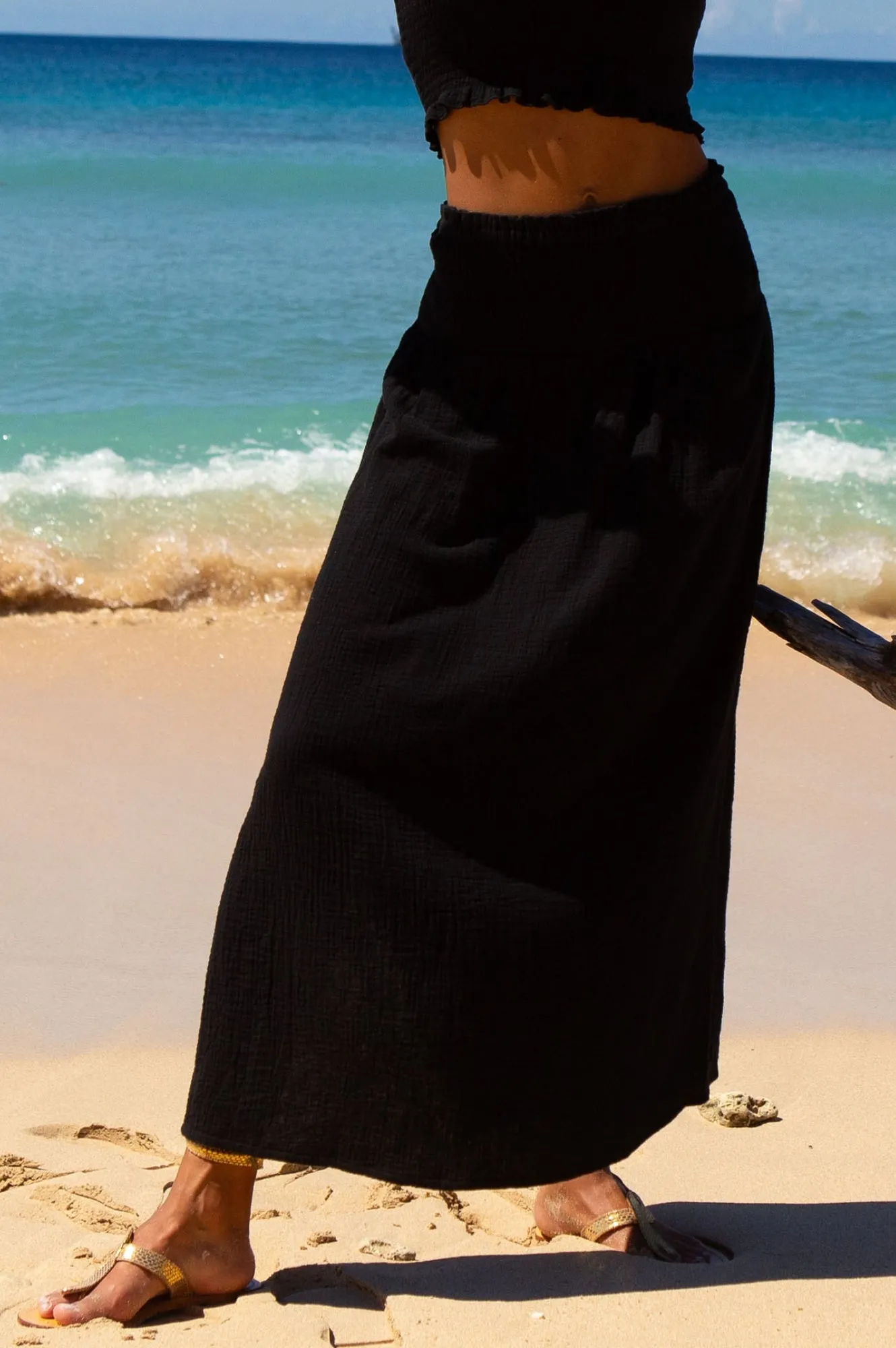 Brady Cheesecloth Skirt | Black Outfit Focus