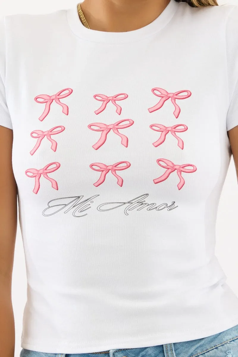 Fashion Footwear Epic Glow White Graphic Tee Short Sleeve