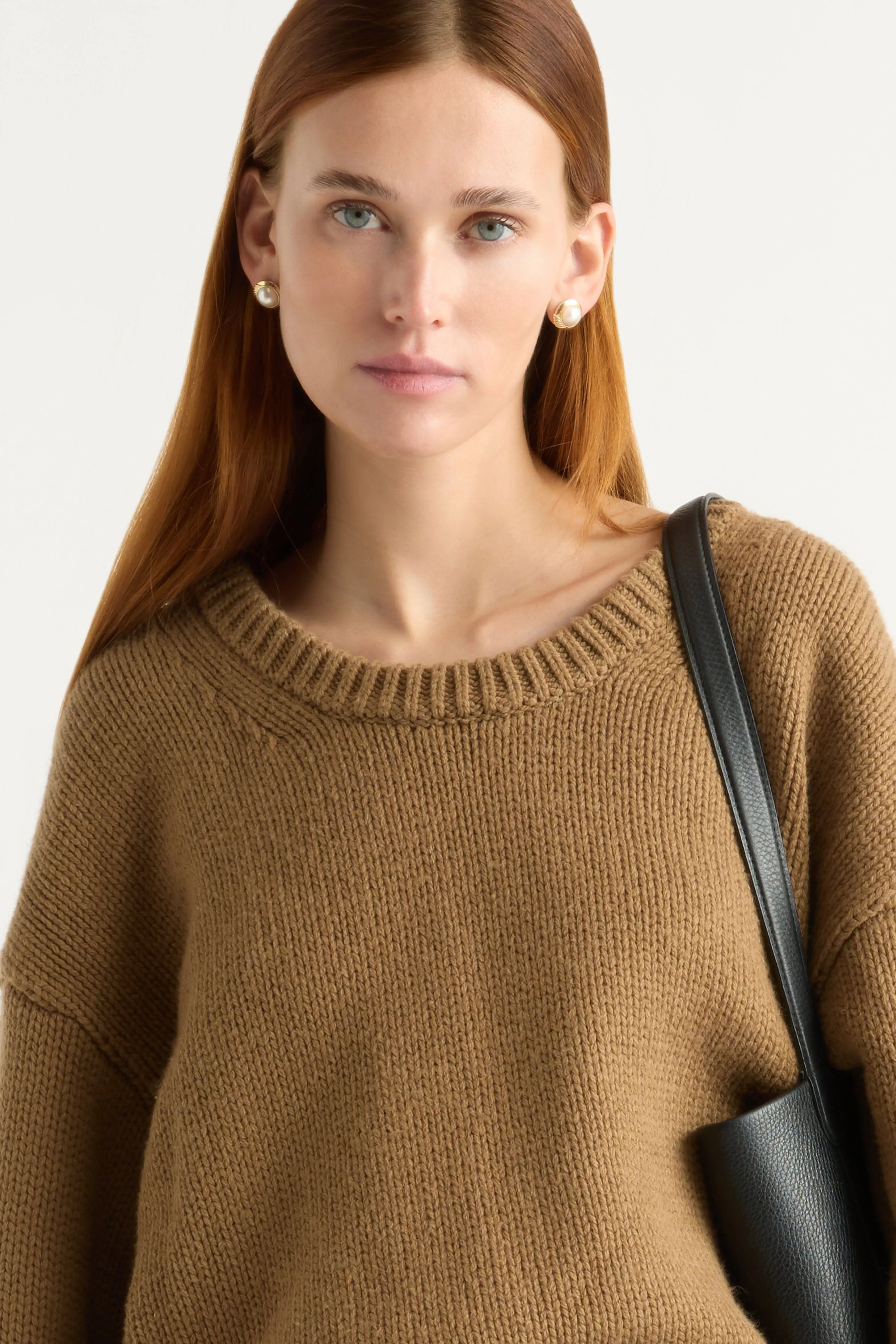 Archie Deep U-Neck Sweater Comfort Piece Light Reflective Yarn