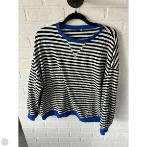AdjustableStraps Sweatshirt Crewneck By Clothes Mentor In Black & White, Size: Xl
