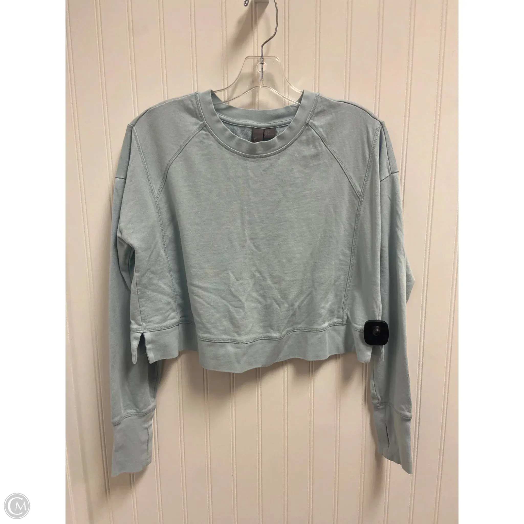 Picnic Fun AntiStaticLining Athletic Sweatshirt Crewneck By Sweaty Betty In Blue, Size: S