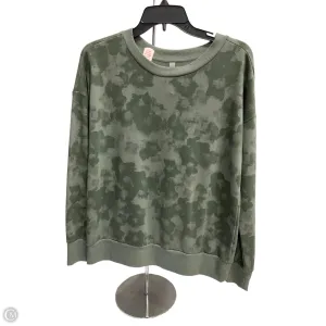 Athletic Sweatshirt Crewneck By Mondetta In Camouflage Print, Size: M HighDensityWeave Easy Cool