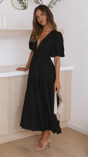 Erin Midi Dress - Black Daily Office