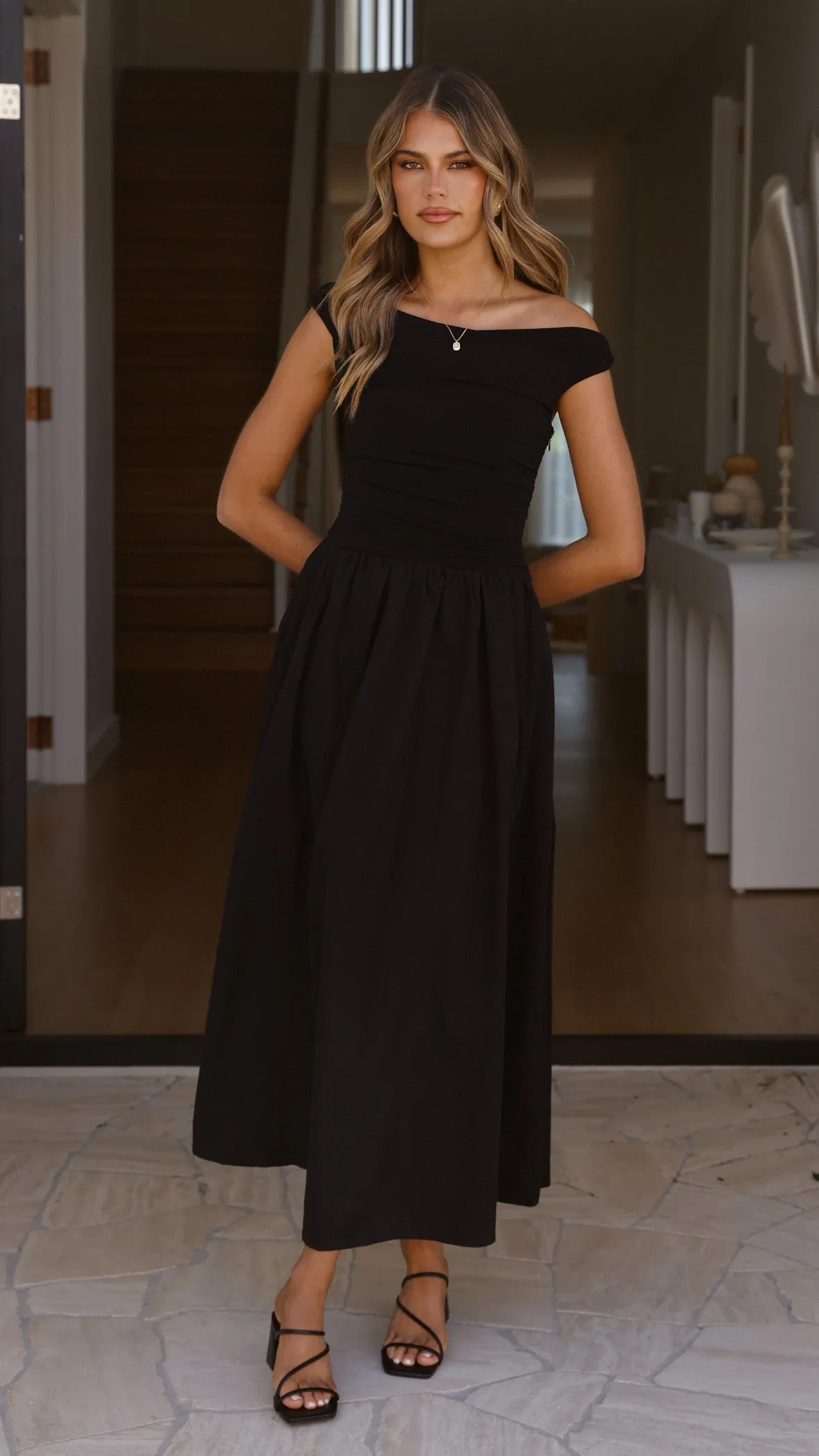 Immy Midi Dress - Black Day To Night Look