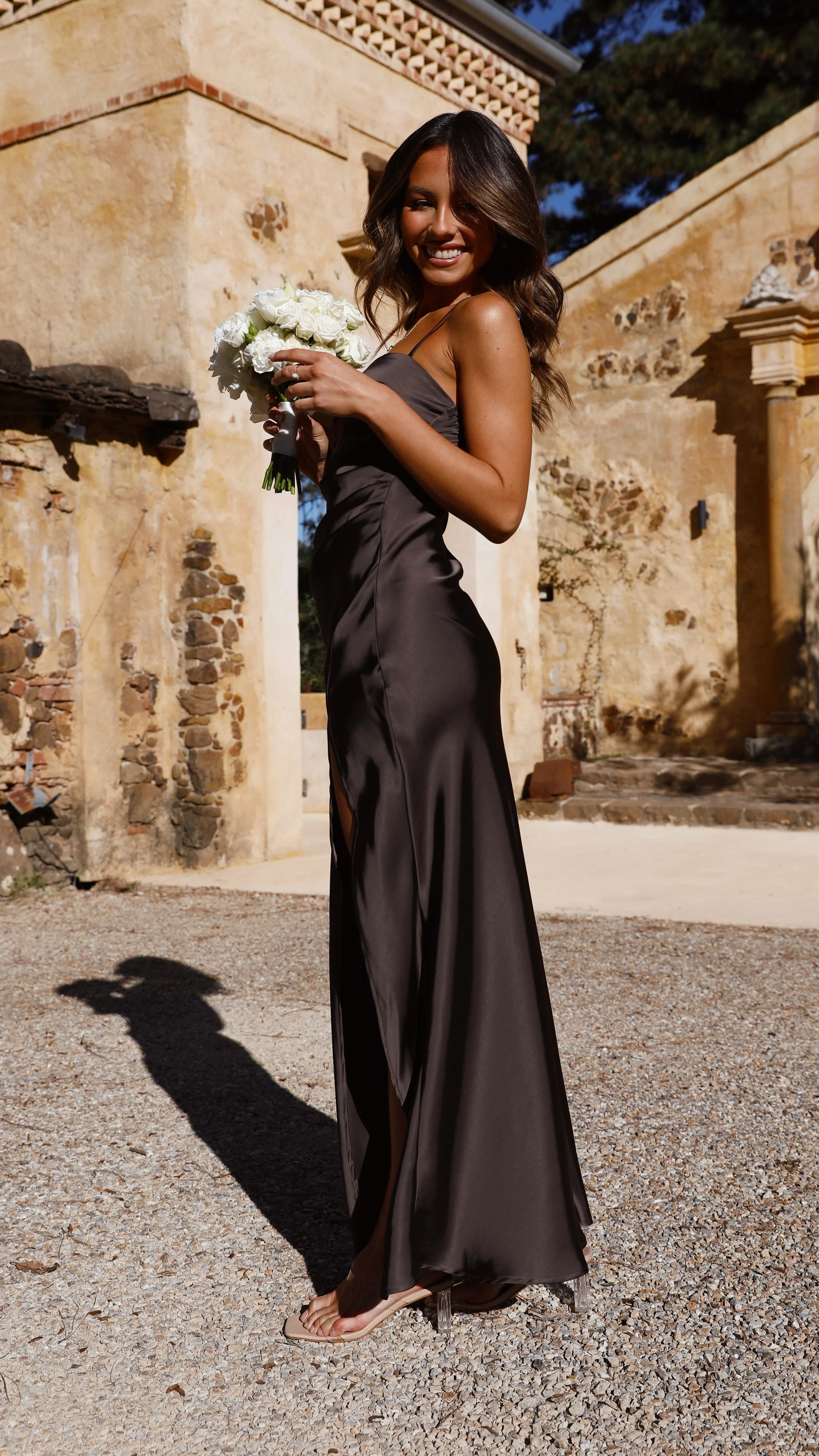 Perfect for warmer months this dress provides a light and breezy fit without sacrificing style Ilana Maxi Dress - Espresso