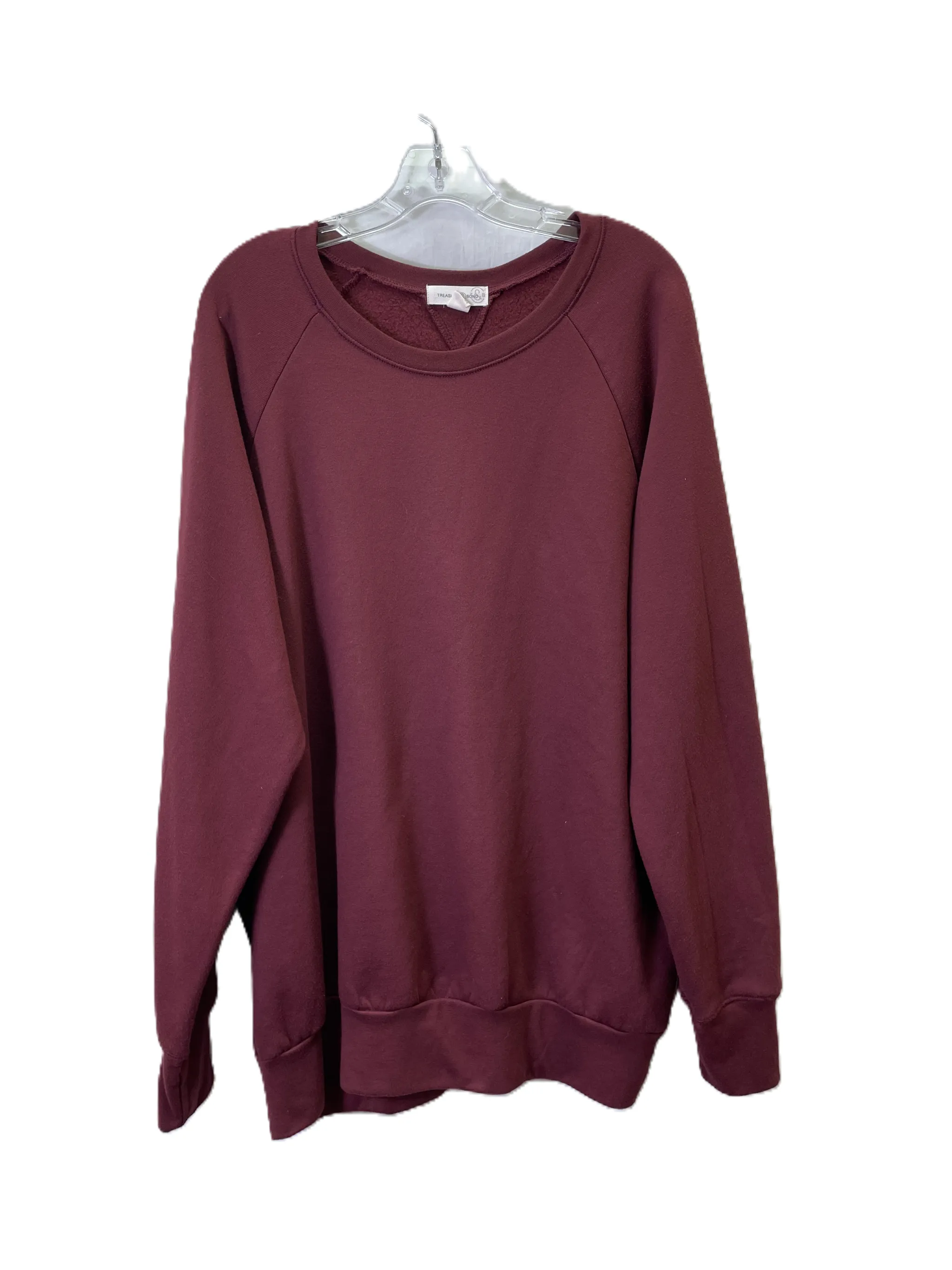 Sweatshirt Crewneck By Treasure And Bond In Maroon, Size: M Tribal Soul