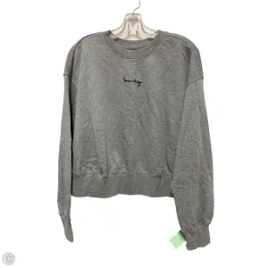 CompressionKnit Relaxed T-shirt Sweatshirt Crewneck By Old Navy In Grey, Size: S