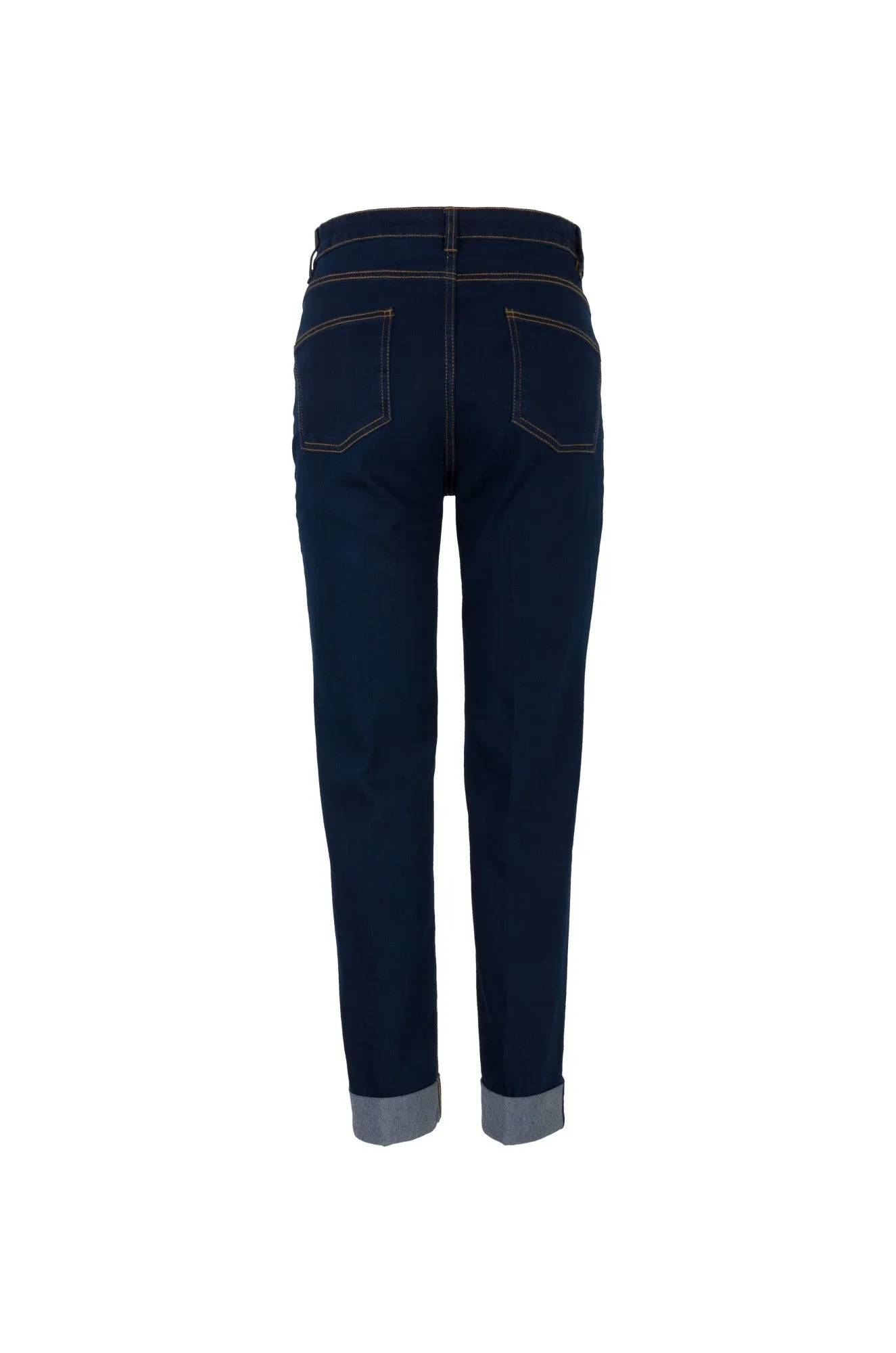 Wonder Denim Ankle Grazer Jeans | DARK INDIGO | 6609B1 Textured Versatile Shopping Day Relaxed Style City Walk Trend Setter