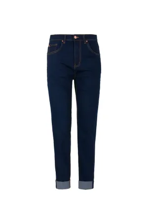 Casual Style Autumn Days Parent Style Bold Wonder Denim Ankle Grazer Jeans | DARK INDIGO | 6609B1