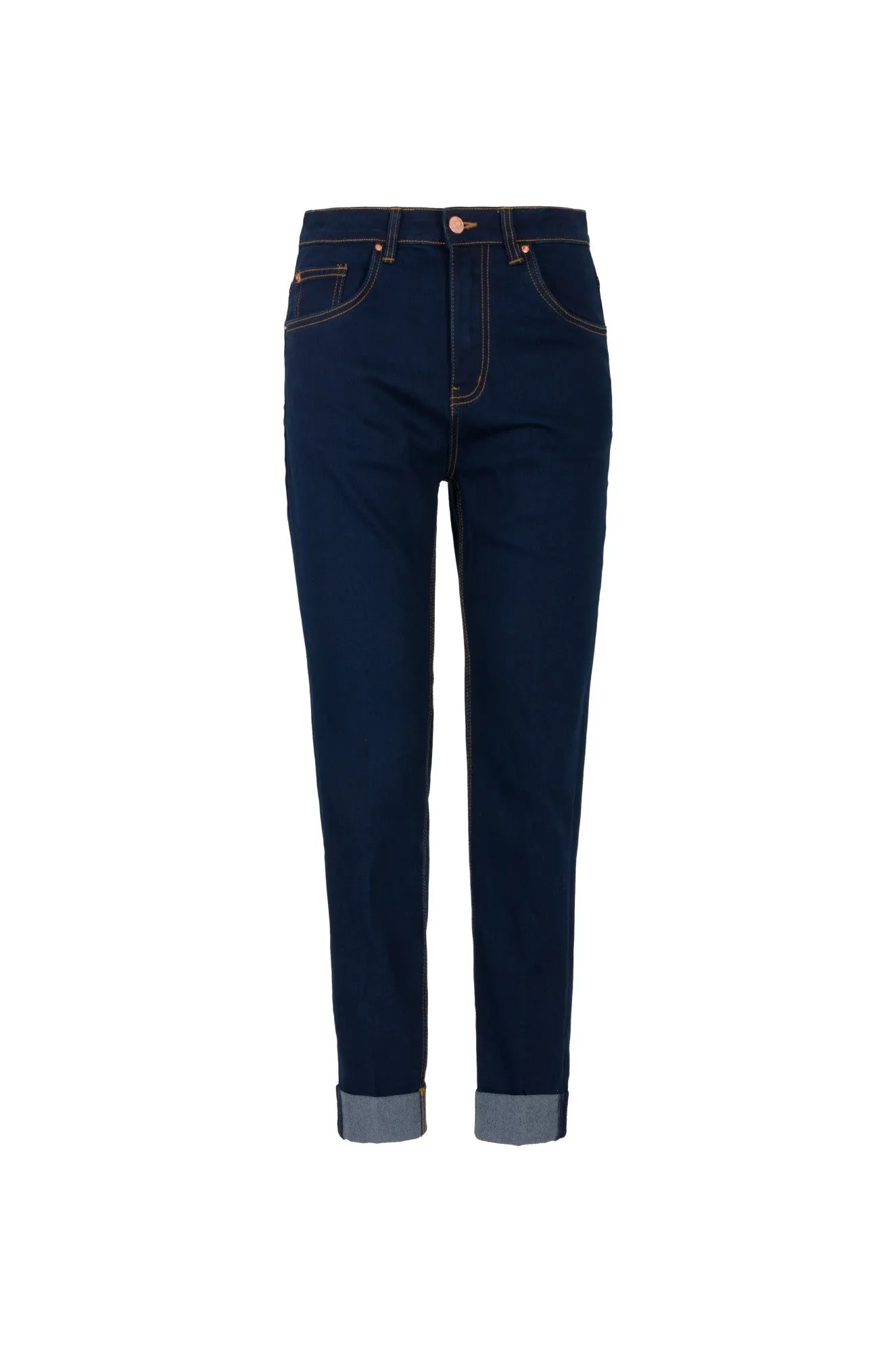 Casual Style Autumn Days Parent Style Bold Wonder Denim Ankle Grazer Jeans | DARK INDIGO | 6609B1