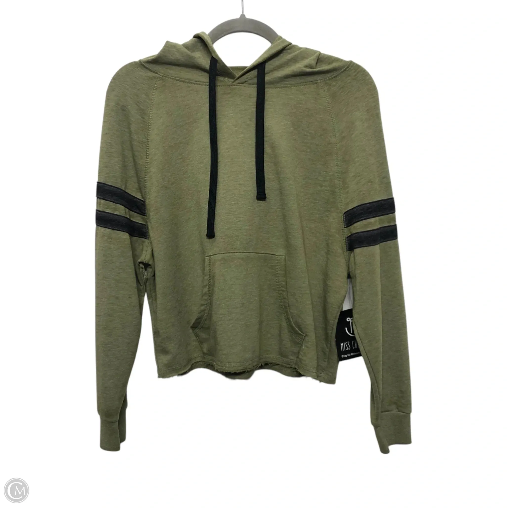 Mature Charm Athletic Sweatshirt Hoodie By Miss Chievous In Green, Size: S
