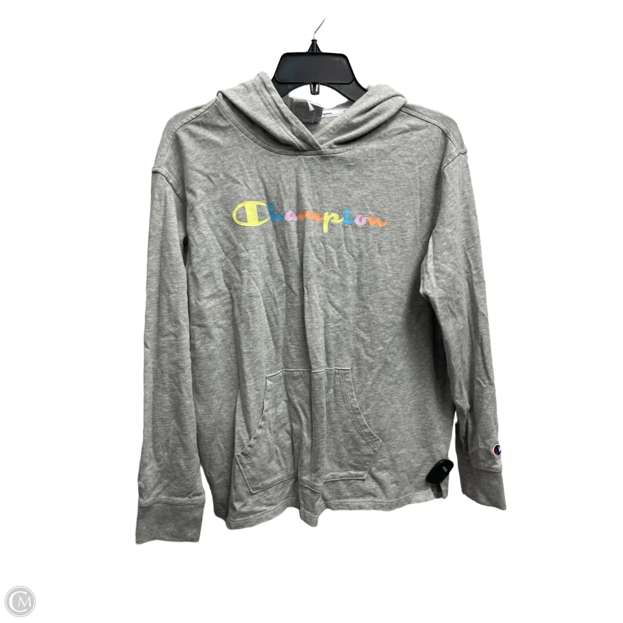 Athletic Sweatshirt Hoodie By Champion In Grey, Size: M Eco Core Couple Look