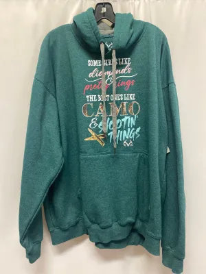 Saga Fit MeshVentilation Sweatshirt Hoodie By Realtree In Green, Size: 2x