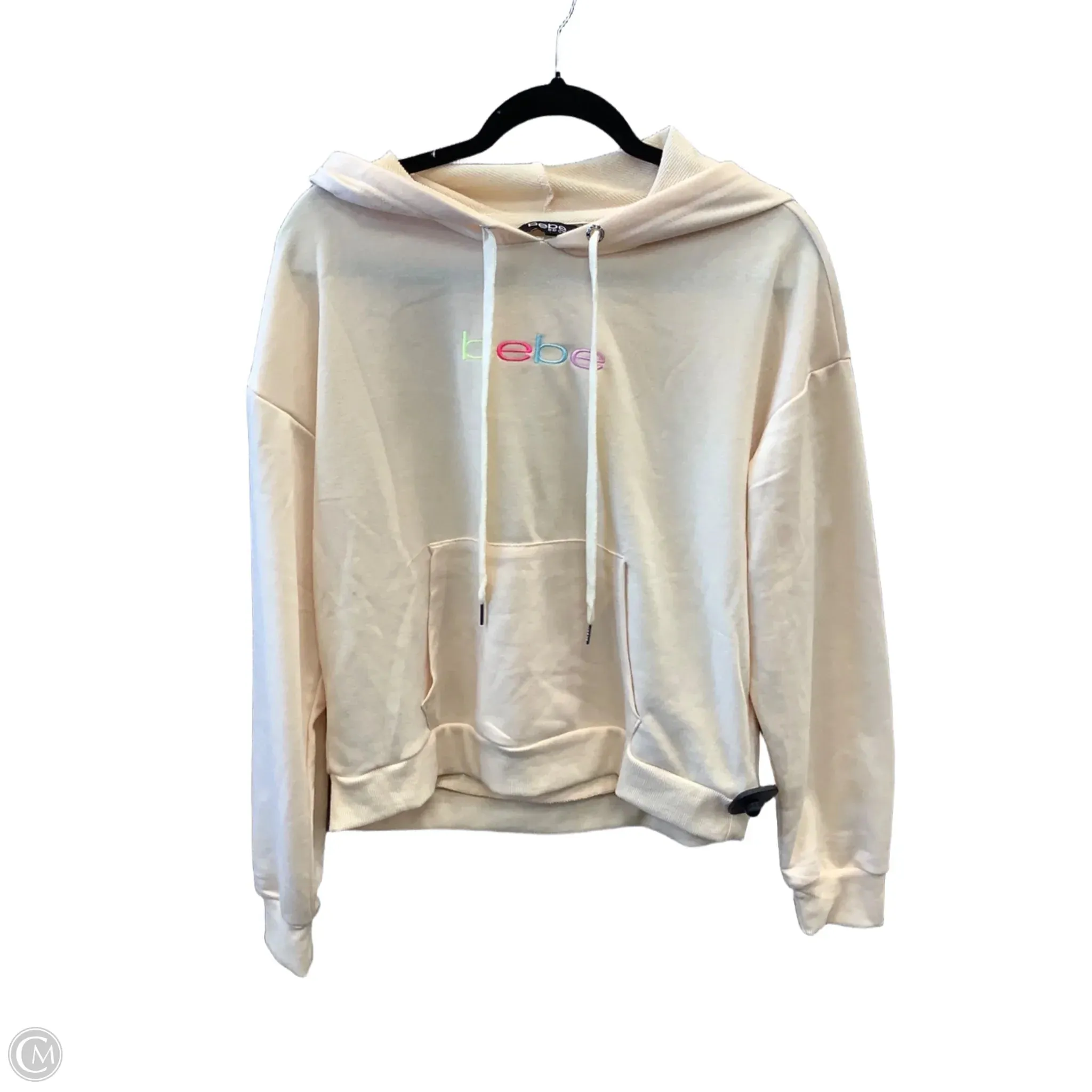 Comfortable Fashion Sweatshirt Hoodie By Bebe Sport In Yellow, Size: L