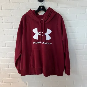 Sweatshirt Hoodie By Under Armour In Red & White, Size: 2x Ethic Core Cool Frame