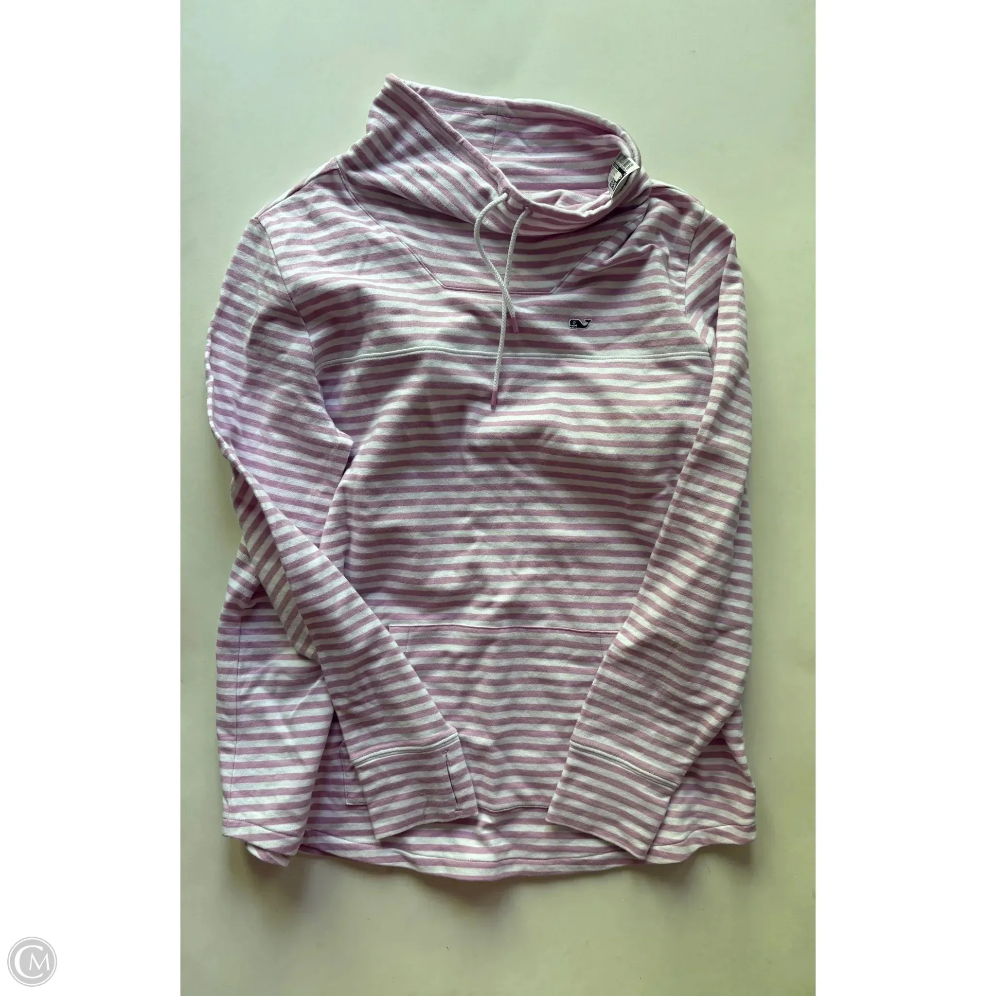 Light Jacket Relaxed Jeans Sweatshirt Hoodie By Vineyard Vines In Striped Pattern, Size: M