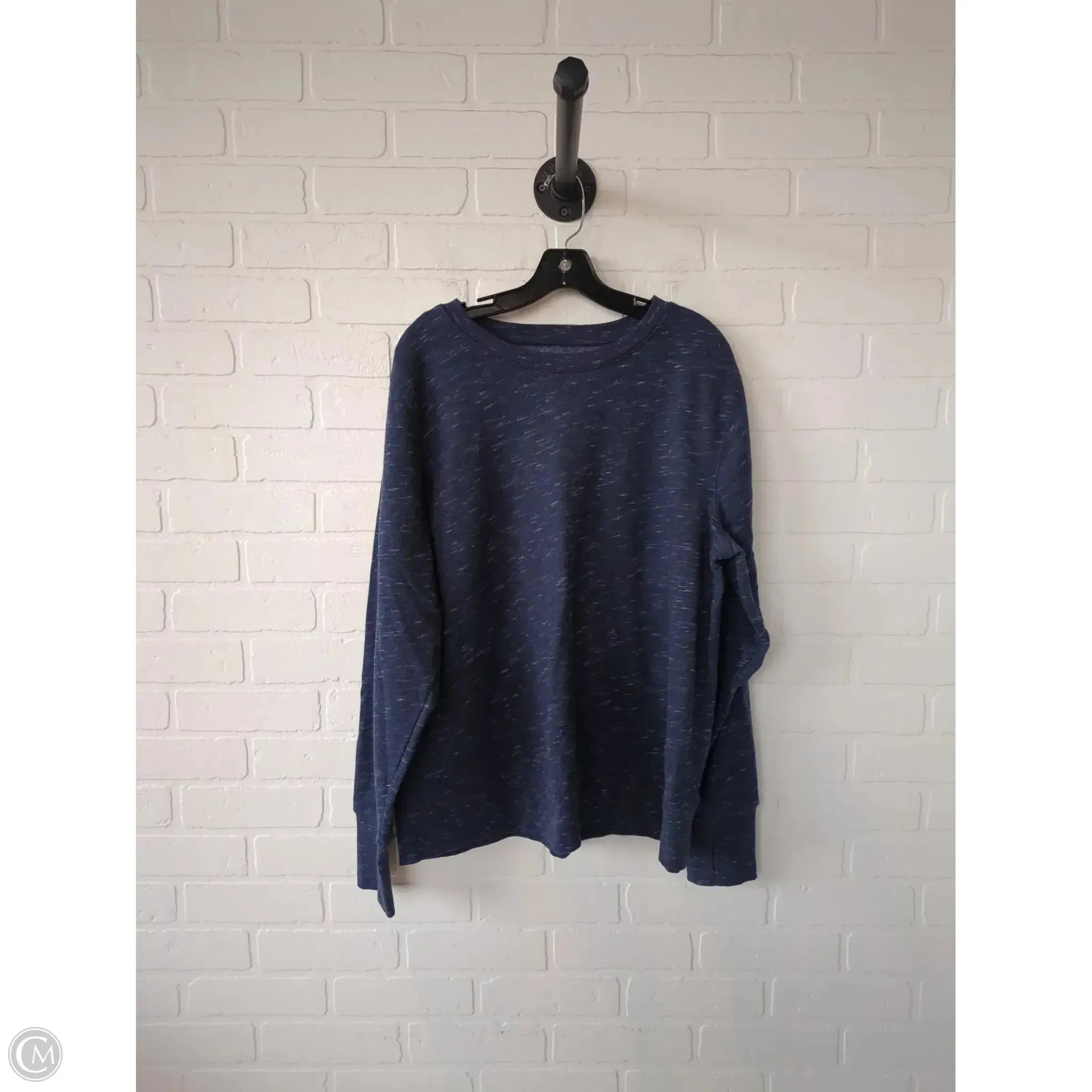 warm fleece ComfortWaistband Athletic Sweatshirt Crewneck By Tek Gear In Blue, Size: Xxl