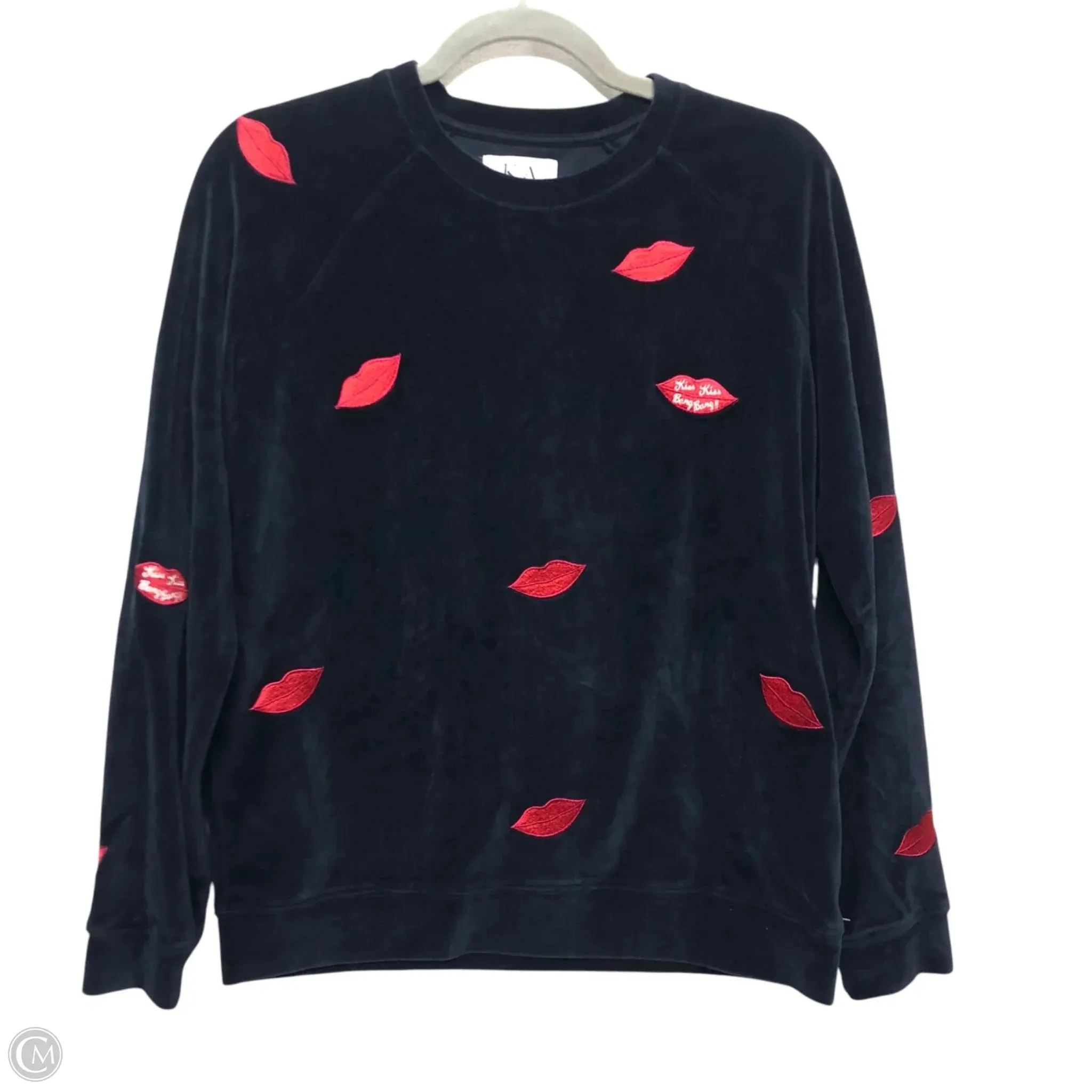 WaterRepellent Finish MultiPocket System Sweatshirt Crewneck By Cmc In Blue & Red, Size: Xs