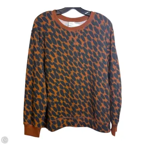 Adjustable Hem Soft Touch Sweatshirt Crewneck By Stars Above In Animal Print, Size: Xxl