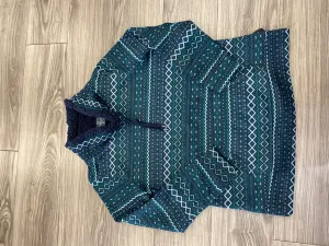 Sweatshirt Collar By St Johns Bay In Blue & Green, Size: M Hypoallergenic Fibers