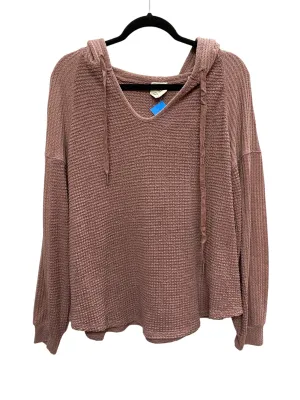 Sweatshirt Hoodie By Artistic Works By Lu In Purple, Size: S ElasticFree Cuffs