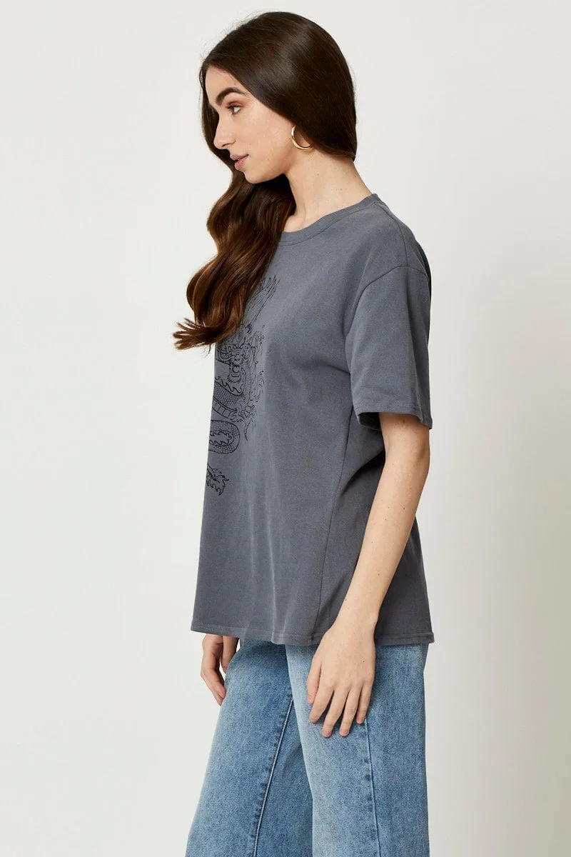 WrinkleResistantCloth Grey Dragon T-Shirt