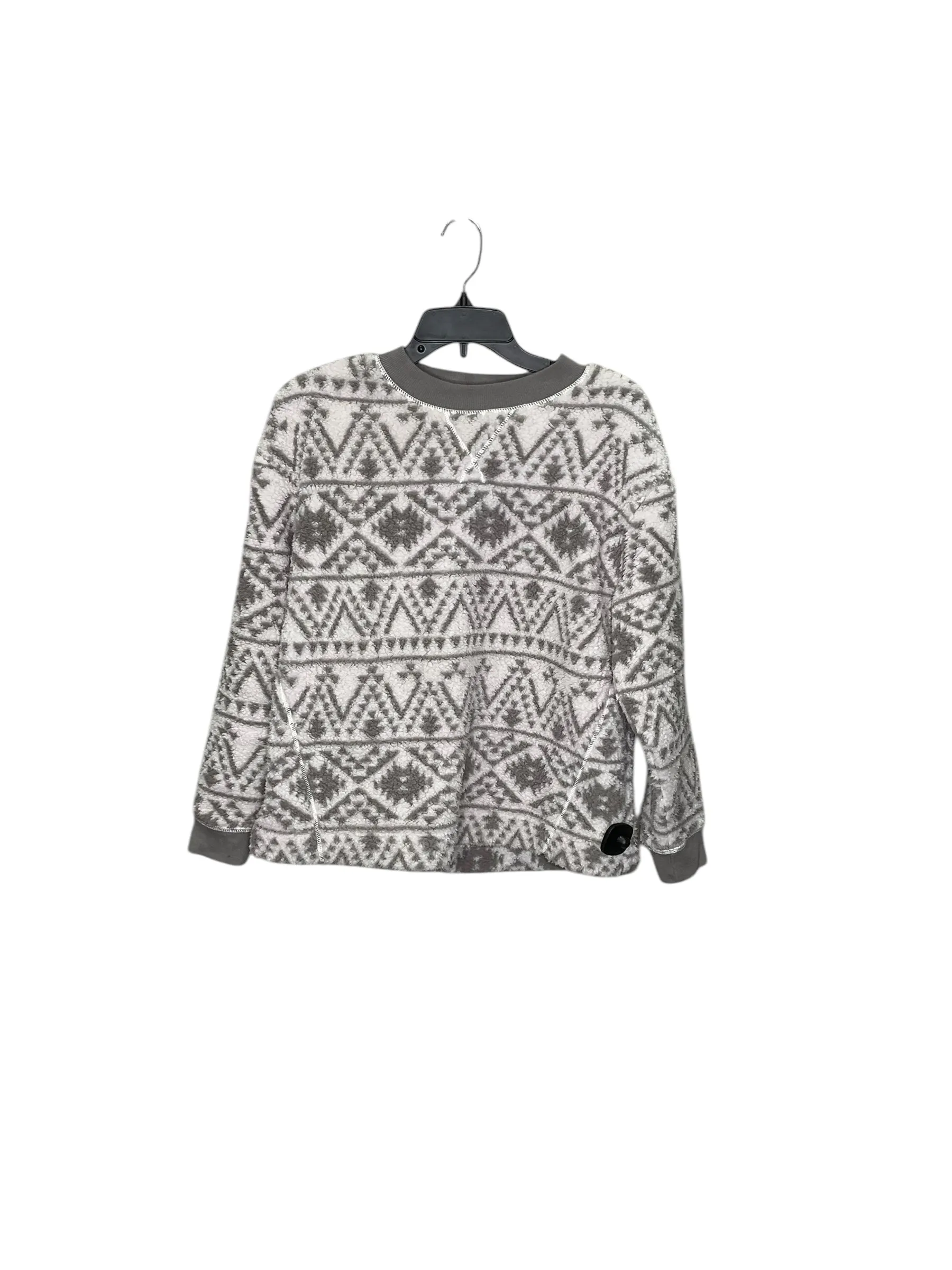 Tech Edge Sweatshirt Collar By Koolaburra By Ugg In Grey & White, Size: Mp