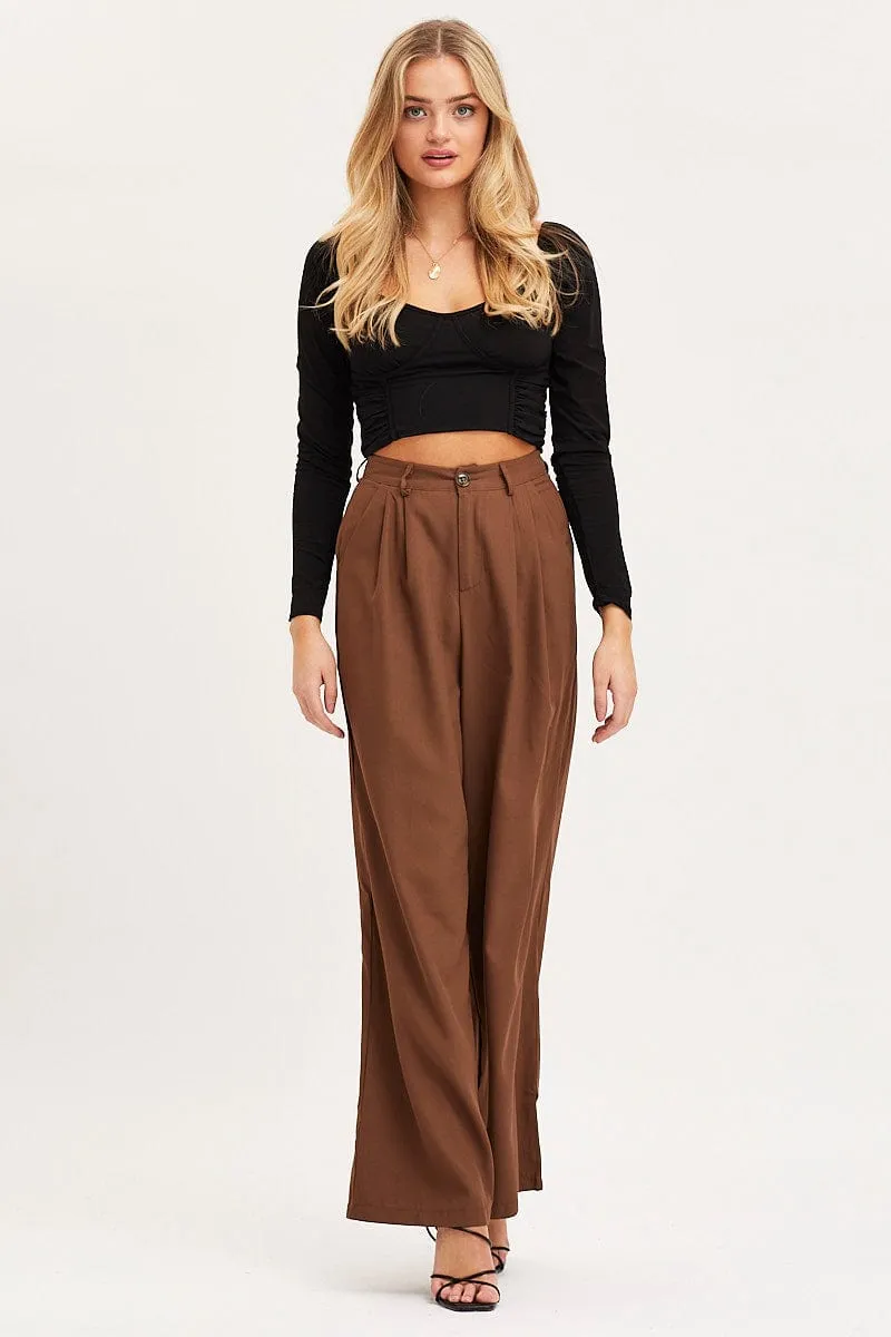 Regal Glow Youth Glow Black Crop Top Long Sleeve