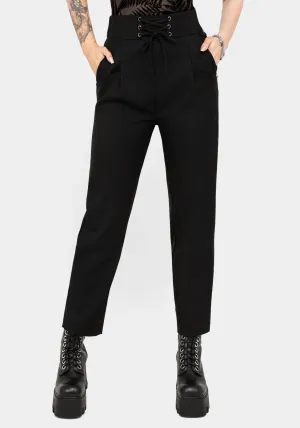 BreathableMeshLining Cassandra Lace-Up Waist Tailored Trouser