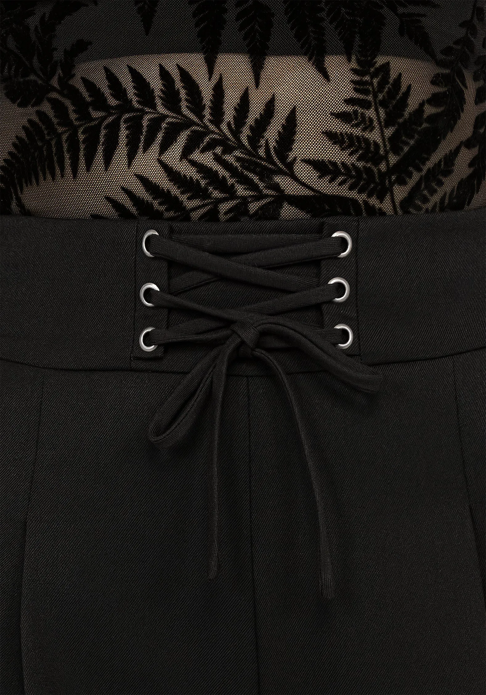 Cassandra Lace-Up Waist Tailored Trouser High Quality Material FadeResistant